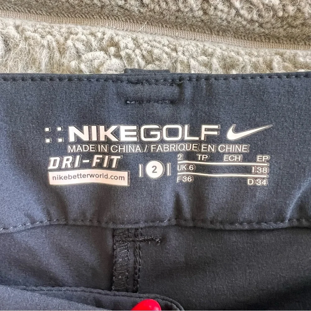 Women's Nike Golf Dri- Fit Black Long Line Shorts- Size 4-6 - Picture 4 of 8